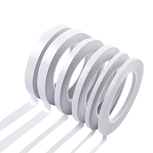 Double Sided Tape for Crafts,6 Rolls Multi-Size Thin Double-Sided...