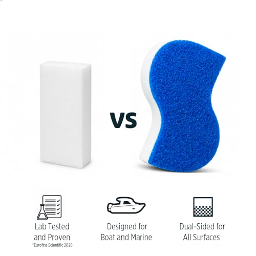 BoatERASERS Dual-Sided Boat Cleaner Sponges, Water-Activated Marine and Boat Eraser for Fiberglass, Vinyl & Gelcoat, Removes Scuffs, Dirt & Waterline Marks, No Harsh Chemicals (4 Pack) - image 5