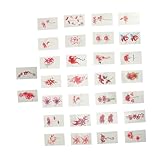 HONMEET 120枚 防水 ステッカー 花の のステッカー コスプレ 一時的な の 人工の の 転写