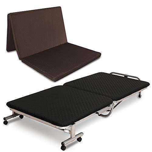 アイリスオーヤマベッド&マットレスセット ブラウン シングル 折りたたみベッド/洗えるマットレス OTB-E/MAR-S