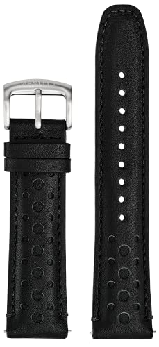 Bracelet interchangeable Citizen CZ Smart en cuir perforé noir 22mm pour montre
