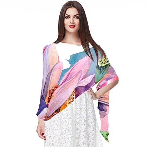 Foulard triangulaire en bois femme - Longue tête multicolore contre le vent de mer