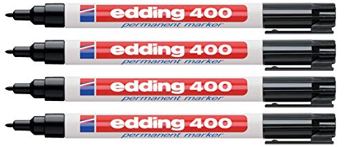 edding Permanentmarker schwarz 400-01 (4er Pack)