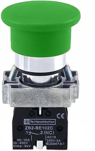 Bouton-poussoir vert 40mm XB2-BC31 à réinitialisation automatique