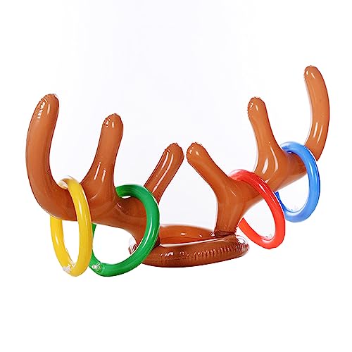 Inflatable Reindeer Antler Ring Toss Game Interactive Party 