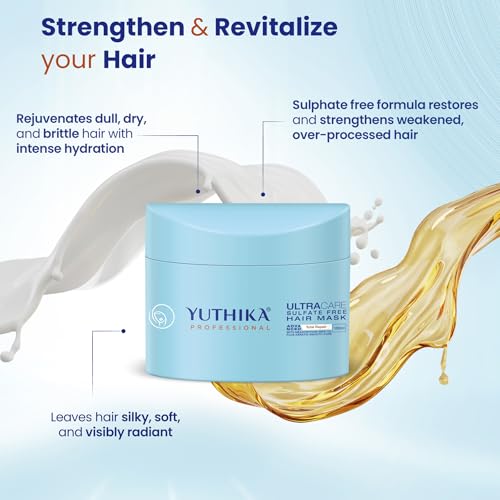 Image of Yuthika Professional Ultracare Sulfate Free Hair Mask For Women & Men (150 ml), Total Repair for Damaged, Dry & Frizzy Hair