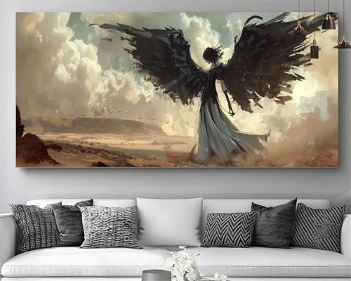 Diamond Painting XXL Ange broderie diamant kit complet 80x240cm pour décoration salon