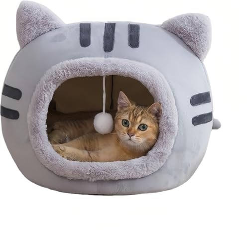 YHWSMYLペットはうす ドーム 冬 犬 猫 屋外 ハウス ドームハウス 猫はうす ドーム 屋外 猫ハウス ドーム型 猫 ベッドドーム 小型犬 猫用 犬猫兼用 暖かい ふわふわ 折りたたみ式寝マット マット クッション 保温防寒 猫犬小動物用 室内用厚み