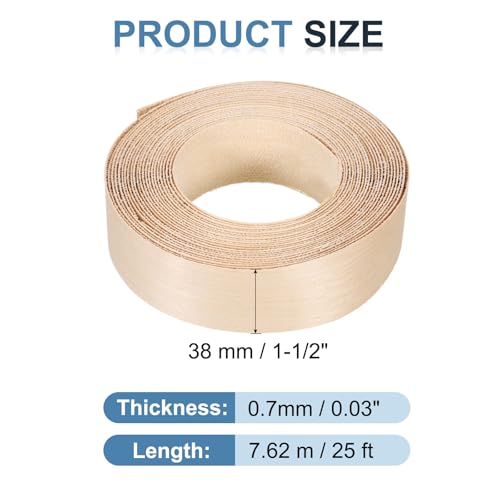 Cinta de borde de arce flexible PATIKIL, acabado de madera natural para muebles 2