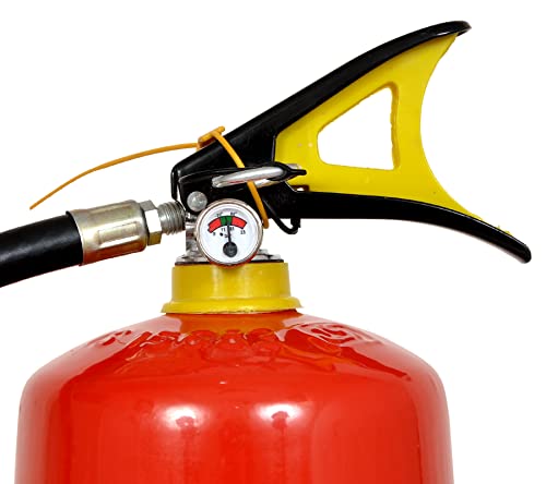 Image of Fire Extinguisher ABC Powder Type Dry Chemical for Home | Office | Hospital with Wall hanging Clip (ISI Marked, Certified, Approved) (6 KG, Pack of 1)