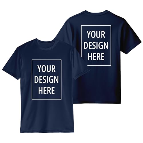 Image of Peppyzone Customised T Shirt for Men & Women | Cotton Unisex Personalised Photo & Text Printed Customized Tshirt | Custom Printing T-Shirt with Name, Logo, & Design