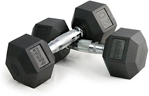 Premium Quality, Rubber Coated Hex Dumbbells for Strength Training and Fitness (Sold in Pairs)