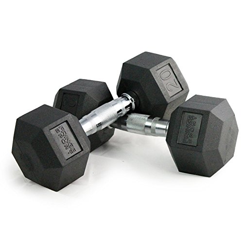 Premium Quality, Rubber Coated Hex Dumbbells for Strength Training and Fitness (Sold in Pairs)
