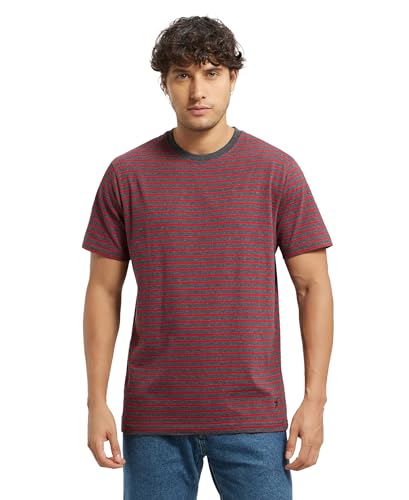 Image of Jockey 2715 Men's Super Combed Cotton Rich Striped Round Neck Half Sleeve T-Shirt