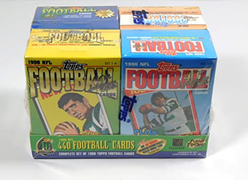 1996 Topps Football Trading Card Factory Cereal Set 1-A to 1-D (445) 4 Boxes Sealed Namath Cards