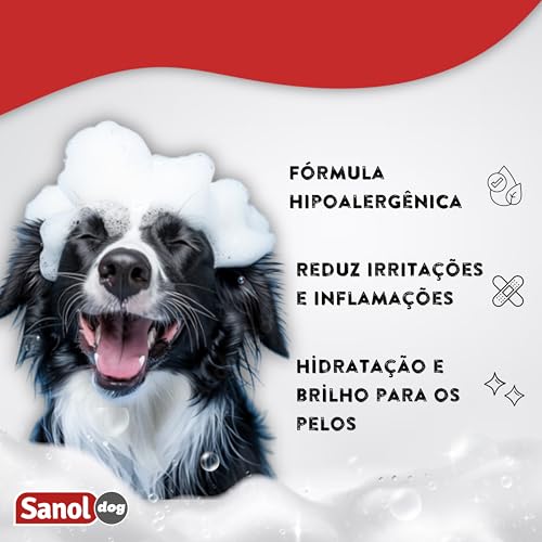 Shampoo Novapiel Sanol Dog , 500 ml, Branco