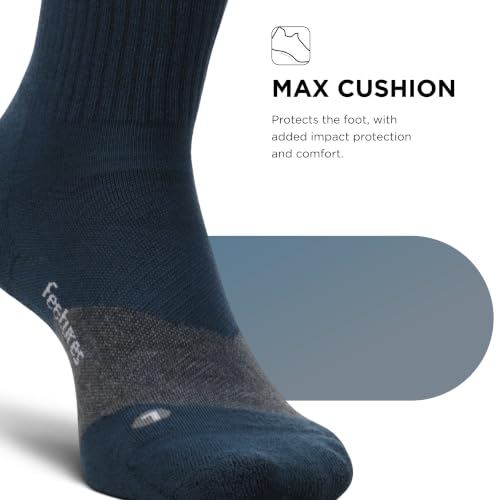 Image of Feetures Elite Light Cushion Mini Crew Sock - Sport Sock with Targeted Compression