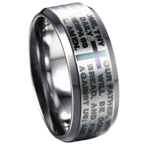 Imagen de Anillo de oración de acero inoxidable