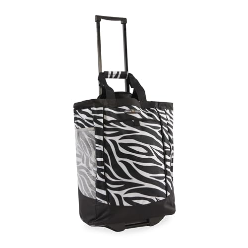 Grand sac cabas à roulettes Zebra2 pour week-end et shopping