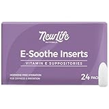 NewLife Naturals Vitamin E Suppositories 38IU ESoothe- Vaginal Dryness Irritation Menopause Atrophy Relief - All Natural Estrogen Free Feminine Care - 24 Inserts