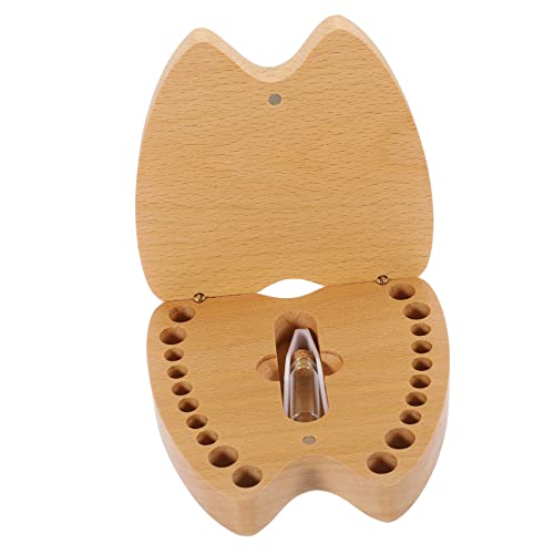 ERINGOGO Wooden Tooth Keepsake Box Tooth Box for Storing Lost Teeth Unique Design for Childhood Memories Tooth Container Present