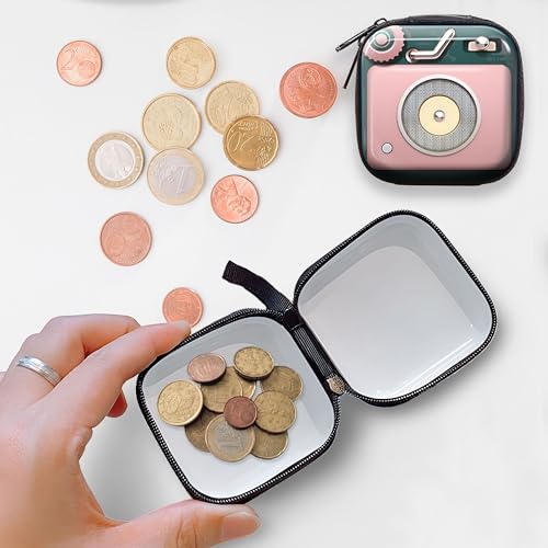 Image of Kraptick Multipurpose Coin Pouch for Men & Women, Compact Coin Organiser, Cash & Coin Holder Pouch, Stylish Mini Money Pouch for Everyday Use (Peach)