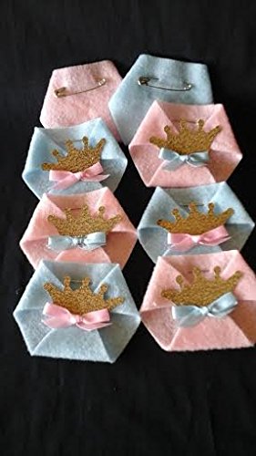 Dirty Diaper Game 24pack Gender Reveal Prince or Princess Baby Shower Game Safety Pins Incl.