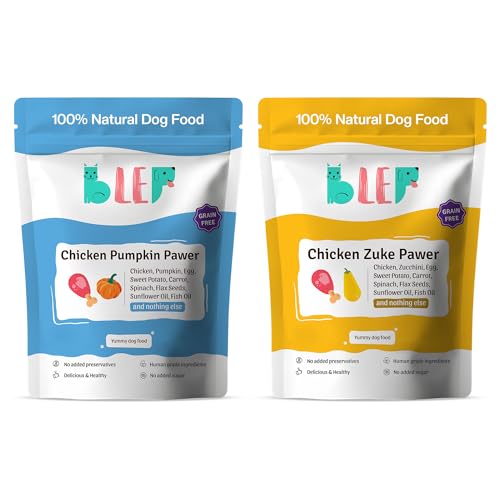 Image of BLEP Fresh Dog Food (Wet)-A Meal Pack | Chicken - Zucchini and Pumpkin Gravy (300gm x 1 Each) | Pack of 2-600g