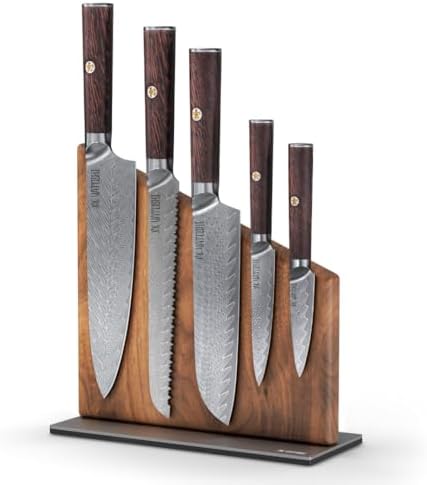 Yatoshi Knives Magnetic Kitchen Knife Block Set