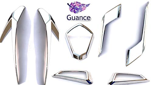 Guance Chrome Kit for Headlight Indicator Fuel Mirror Cover Tank Cover For (set of 7) for TVS NTORQ