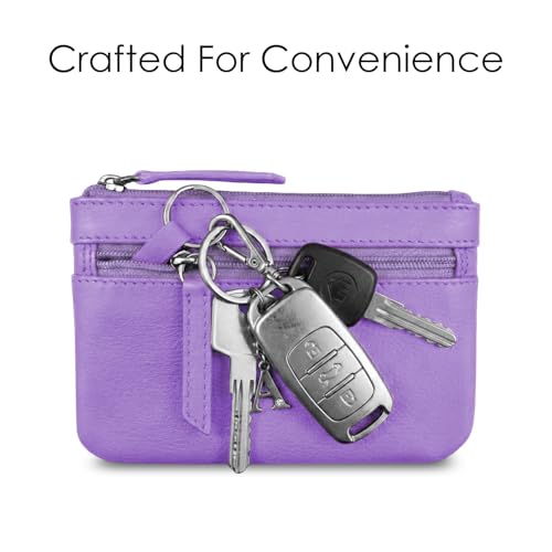 Image of ili New York Leather Mini Compact Coin Purse - Amethys