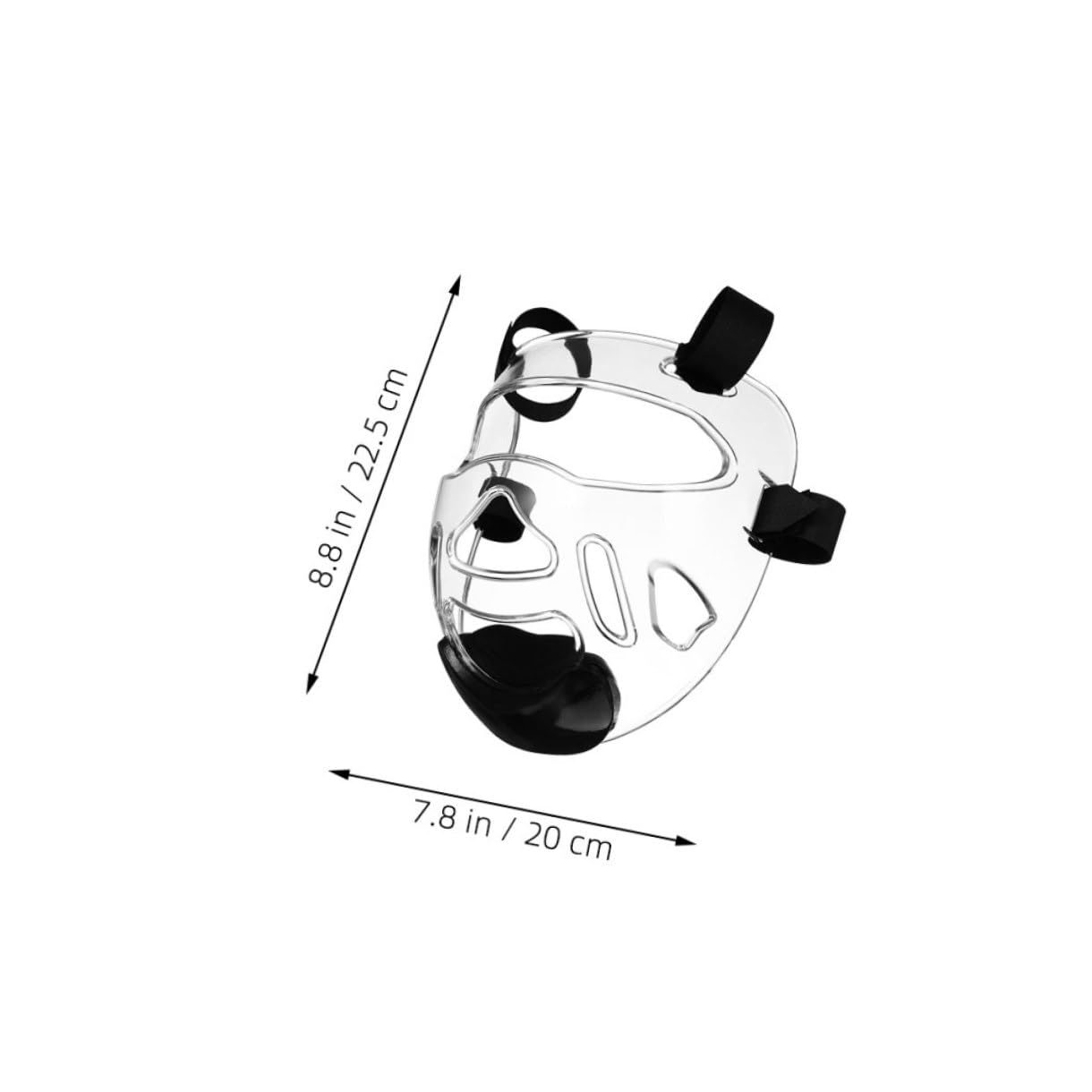 Maschera Protettiva per Viso Taekwondo 2 Unitá in Plastica Temperata Portatile e Affidabile per Allenamento e Karate