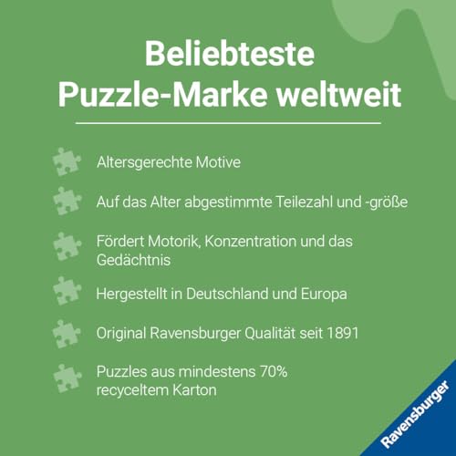 Ravensburger Kinderpuzzle - 12000856 Die kleinen Dinos - 15 Teile Rahmenpuzzle für Kinder ab 3 Jahren