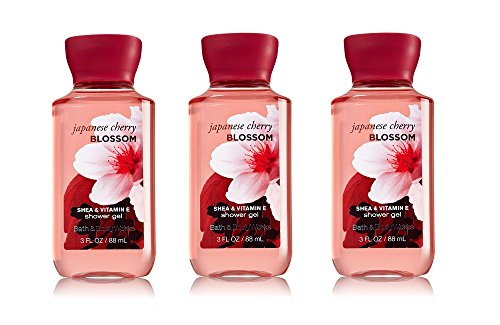 Bath & Body Works Japanese Cherry Blossom Shower Gel 3 Oz - Travel Size Bottles (Pack of 3)