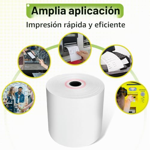 Rollo térmico de 80 mm para impresora TPV de restaurantes y tiendas 7