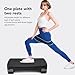 SPYMINNPOO Adjustable Height Exercise Step Aerobic Platform 3-12 Inch Step Adjustable for HIIT Aerobics Rehabilitation with Space Saving Space Design Compact Non-Slip Base for Full Body Workout (Dark