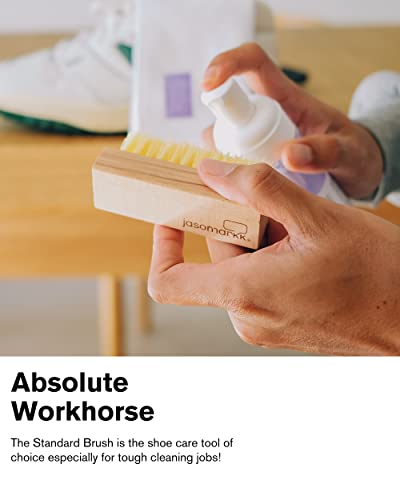 Jason Markk Standard Cleaning Brush - Handcrafted Wood Handle - Synthetic Bristles - Tough On Stubborn Stains & Dirt On Midsoles - Great For All-Around Shoe Cleaning - Works On Most Materials #TOP5