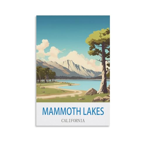 Poster voyage Mammoth Lakes California NABIQUE impression toile 50x75cm