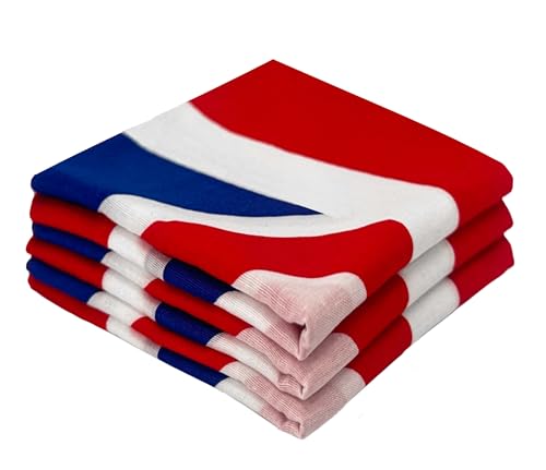 EVERY-VILLE Where EVERYone is Welcome 3 Pack Union Jack Bandana for Women Men & Dog Gift Packaging - 55x55cms 100% Cotton - UK Flag Accessories British Scarf Headband Neckerchief Hair Face Covering