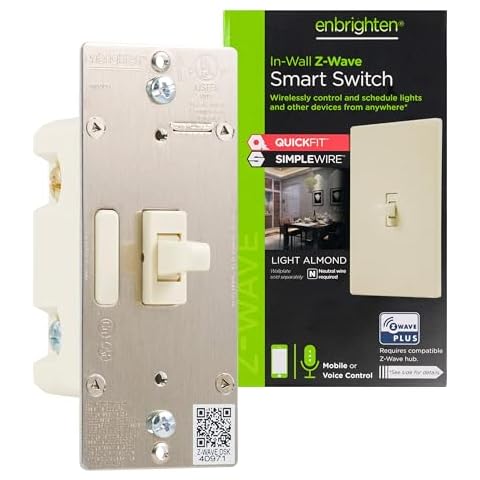 Enbrighten Almond Z-Wave Plus Smart Light Switch Cover