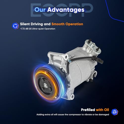 Image of ECCPP AC Compressor 2012-2017 Fit for Buick Verano 2.0L 2.4L | Fast Cooling Air Conditioning Compressor