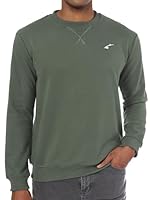 Yageshark Sweatshirt Herren Baumwolle Ohne Kapuze Basic Pullover mit Rundhalsausschnitt Männer Langarmshirt für Freizeit & Sport