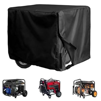 Generator Cover for WEN TF1450, Watertight Oxford Fabric, Outdoor Portable Generator Cover with Straps, Weather Resistant Protection for Generators,A Black