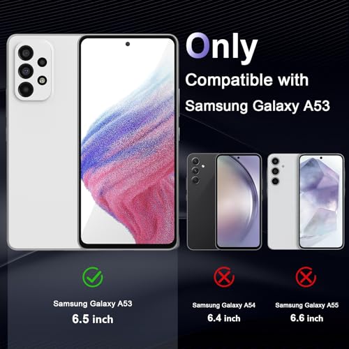Image of Case for Samsung Galaxy A53, Military Grade Drop Protection Phone Case, Yellowing Resistant, Anti-Scratch Hard PC Back, Shockproof Hard Ultra-Thin Protective Cover, Clear