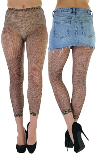 Image of ToBeInStyle Women's Footless Opaque Animal Zebra Tiger Tights Hosiery