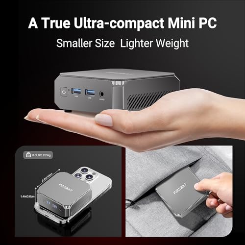 Image of Mini PC Computer N150 Intel (3.6GHz)【T2】 DP1.4, 1GHz 24EUS 4K UHD, 16GB SO-DIMM DDR4 RAM 512GB M.2 SSD, Small Mini Desktop Computer for Office, Business, Home, School, Education