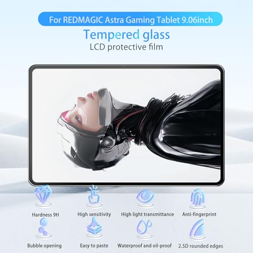 Protector de pantalla NOUKAJU para REDMAGIC Astra 9.06" HD vidrio templado 2 unidades miniatura 2