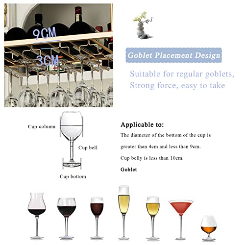 Porte-verre à vin suspendu or pour libérer votre cuisine - 6