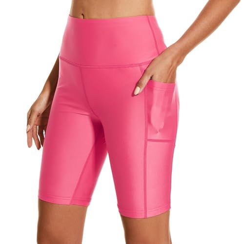 Image of HODOSPORTS Women's 3'' /5'' /7'' /9'' /12'' Swim Board Shorts UPF50+ High Waisted Quick Dry Swimsuit Bottoms with Pockets Liner