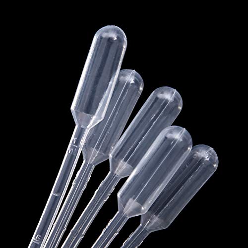 100 Piezas a 1000 Piezas Lab Clear 0,2 ml/0,5 ml/1 ml/2 ml/3 ml/5 ml/10 ml pipeta Pasteur de plástico a Escala gotero de pipeta de Aceite Esencial (Size : 10ml 100pcs)